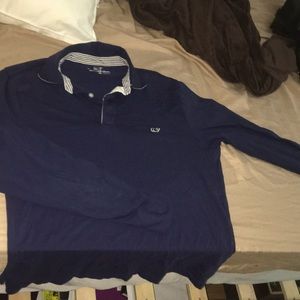 Vineyard vines long sleeve polo navy blue